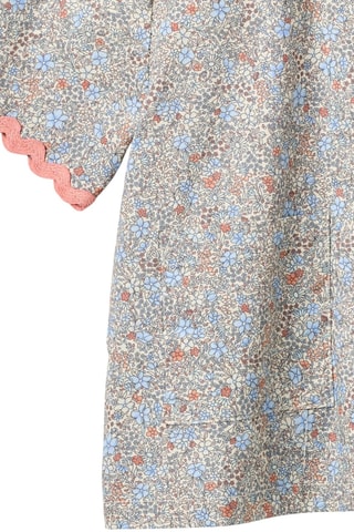 Camisa loose de algodón orgánico - Azul