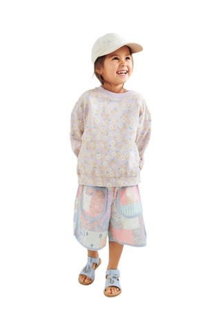 Shorts loose in cotone bio - Multicolore