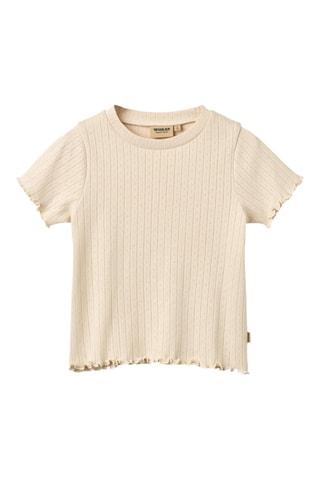 Camiseta regular fit de algodón orgánico - Beige