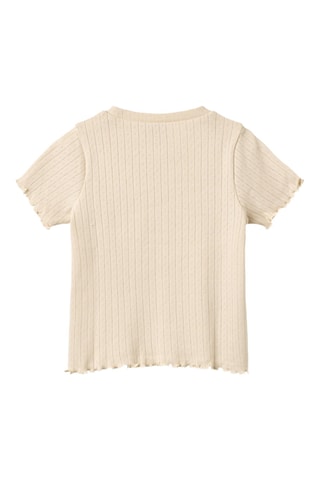 Camiseta regular fit de algodón orgánico - Beige