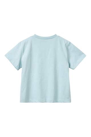 Camiseta loose de algodón orgánico - Azul claro