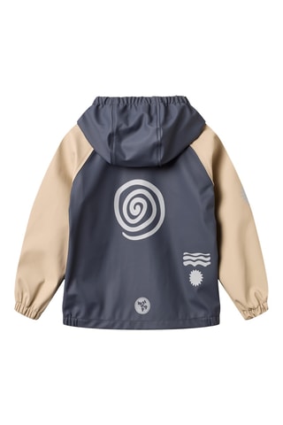 Impermeable regular fit con capucha - Negro