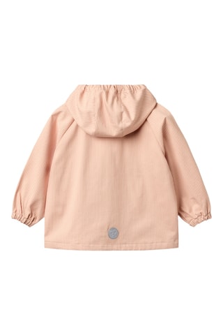Cortavientos de algodón orgánico con capucha - Rosa