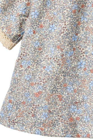 Blusa loose de algodón orgánico - Azul