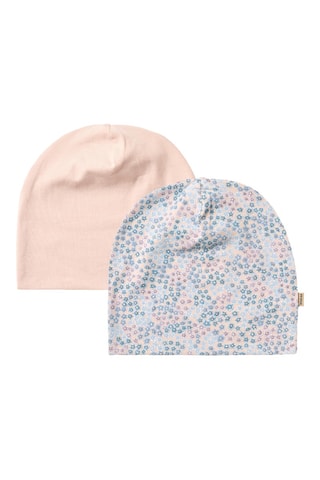 2 gorros de algodón orgánico - Rosa claro