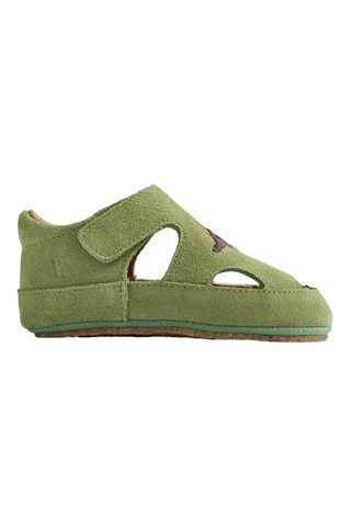 Sandalias de piel vuelta - Verde