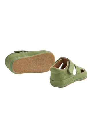 Sandalias de piel vuelta - Verde