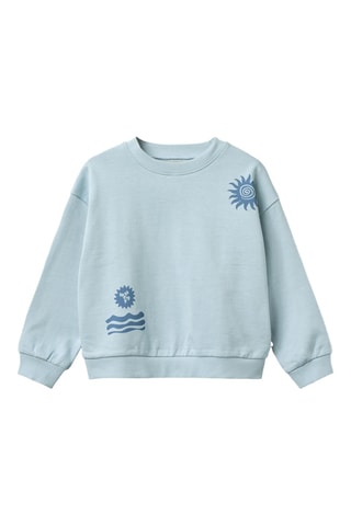 Sudadera loose de algodón orgánico - Azul claro