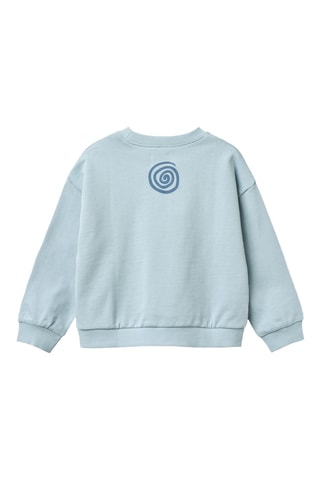 Sudadera loose de algodón orgánico - Azul claro