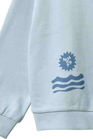Sudadera loose de algodón orgánico - Azul claro