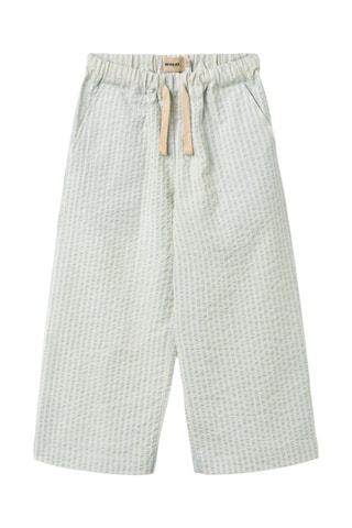 Pantalón wide leg de algodón orgánico - Azul