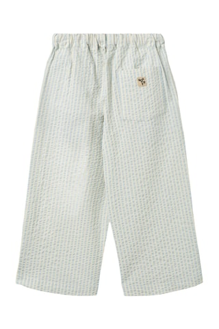 Pantalón wide leg de algodón orgánico - Azul