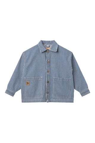 Sobrecamisa regular fit de algodón orgánico - Azul
