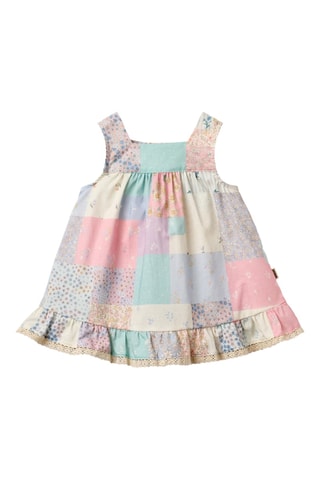 Vestido de algodón orgánico sin mangas - Multicolor