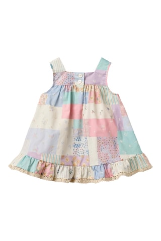 Vestido de algodón orgánico sin mangas - Multicolor