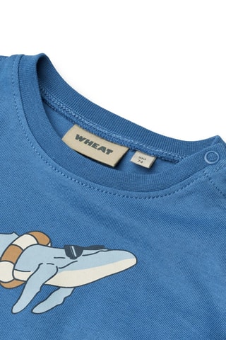 Camiseta regular fit de algodón orgánico - Azul