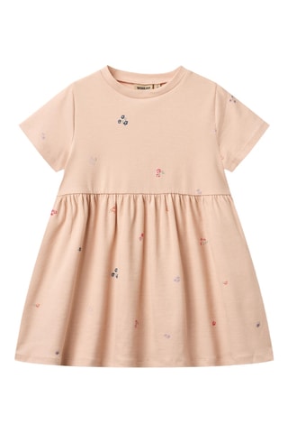 Vestido trapecio loose de algodón orgánico - Rosa