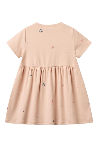Vestido trapecio loose de algodón orgánico - Rosa