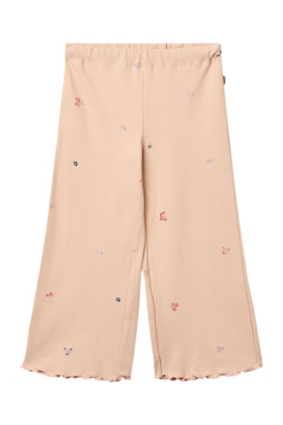 Pantalón wide leg de algodón orgánico - Rosa