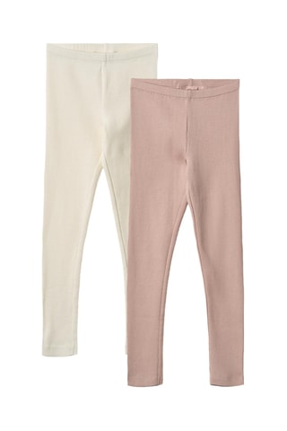 2 leggings de algodón orgánico - Rosa
