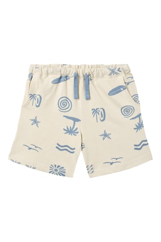Short loose de algodón orgánico - Beige