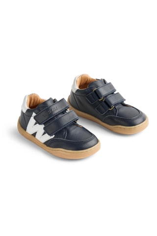 Zapatillas de piel vuelta - Azul marino