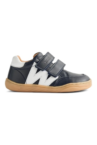 Zapatillas de piel vuelta - Azul marino