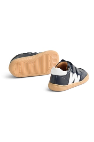 Zapatillas de piel vuelta - Azul marino
