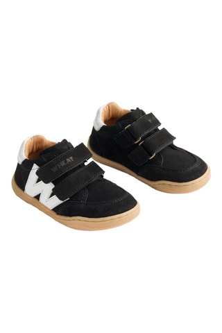 Zapatillas de piel vuelta - Negro