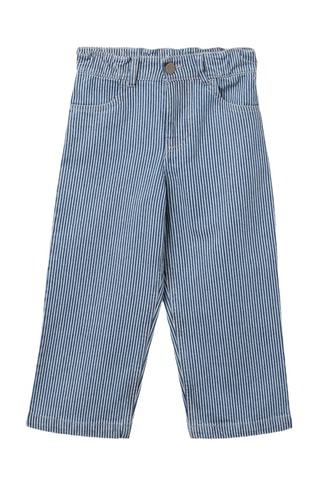 Pantalón loose de algodón orgánico - Azul
