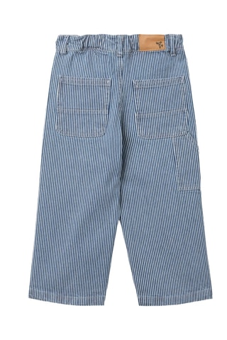 Pantalón loose de algodón orgánico - Azul