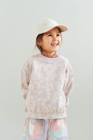 Sudadera loose de algodón orgánico - Violeta