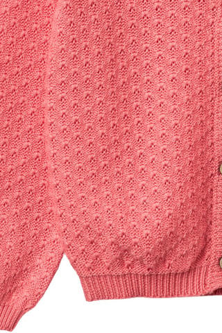 Cárdigan regular fit de algodón orgánico - Coral