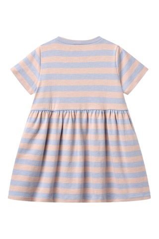 Vestido trapecio loose de algodón orgánico - Rosa
