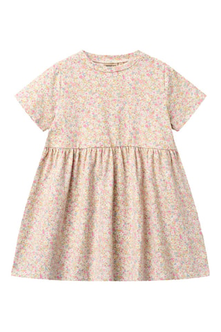 Vestido trapecio loose de algodón orgánico - Multicolor