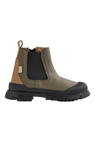 Botines Chelsea de piel - Caqui