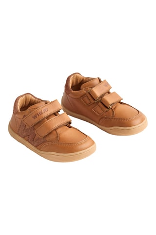 Zapatillas altas de piel vuelta - Marrón