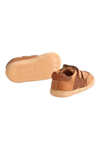 Zapatillas altas de piel vuelta - Marrón