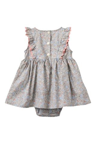 Vestido y body de algodón orgánico - Azul
