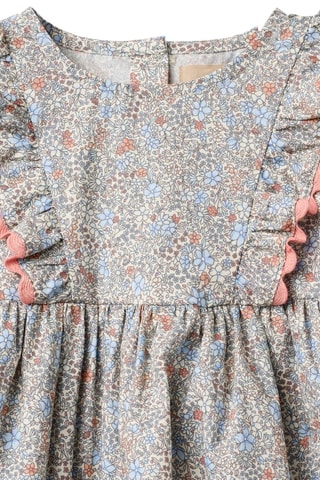 Vestido y body de algodón orgánico - Azul