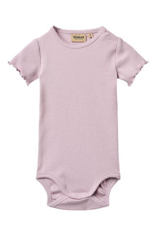 Body slim fit de algodón orgánico - Violeta
