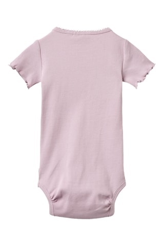 Body slim fit de algodón orgánico - Violeta