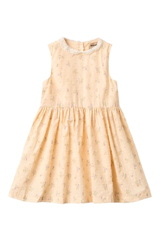 Vestido trapecio de algodón orgánico sin mangas - Naranja claro