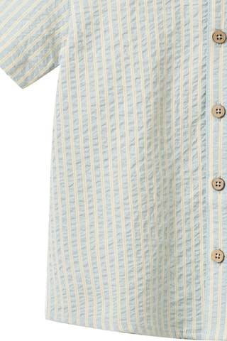 Camisa loose de algodón orgánico - Azul