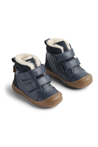 Botines forrados de piel - Azul marino