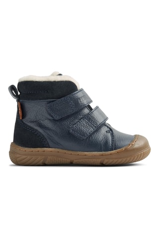 Botines forrados de piel - Azul marino