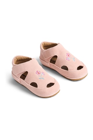 Sandalias de piel vuelta - Rosa claro