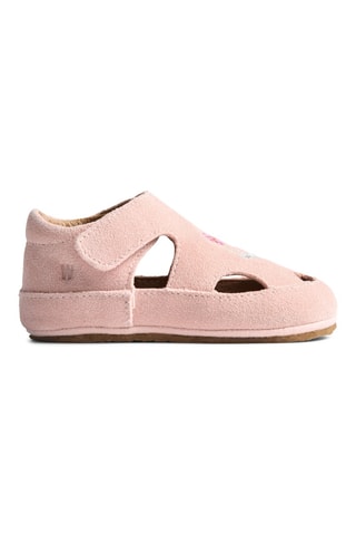 Sandalias de piel vuelta - Rosa claro