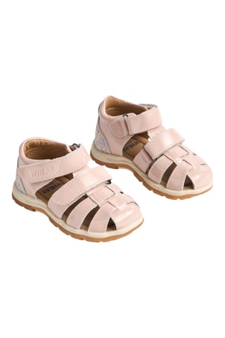 Sandalias de piel de charol - Rosa claro