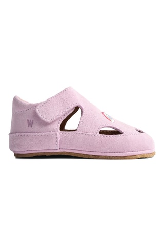 Sandalias de piel vuelta - Violeta